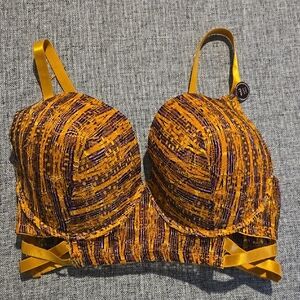 Sexy Purple and Gold Bra